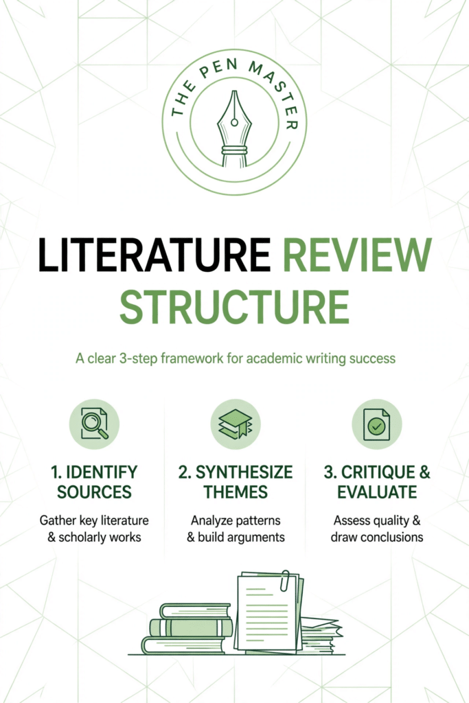 How to structure a dissertation literature review - visual guide