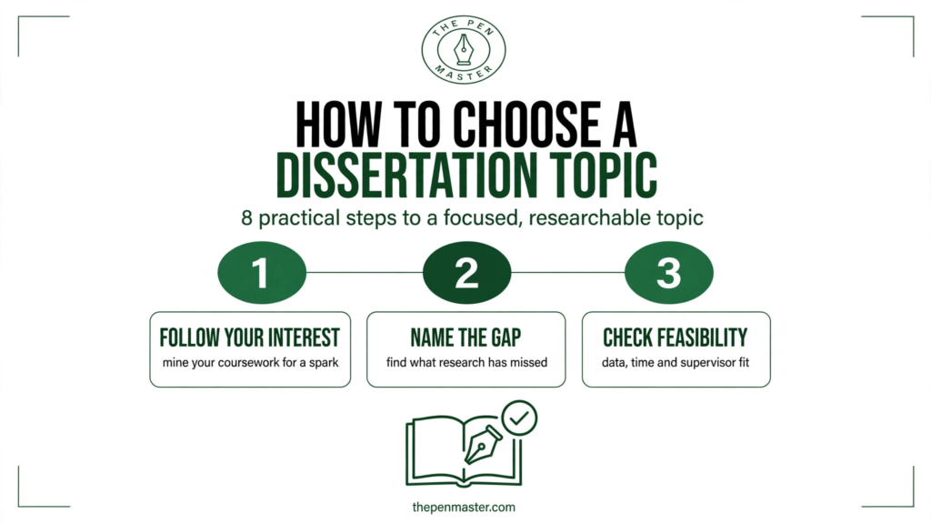 How to choose a dissertation topic: 8 practical steps to a focused, researchable topic